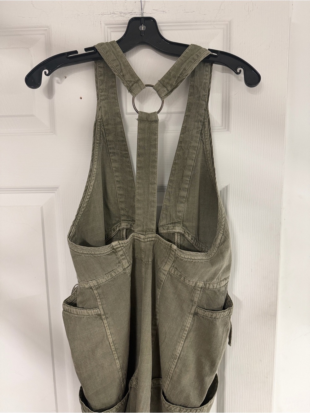 Free People Olive Green Utility Jumpsuit Romper